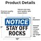 Signmission Stay Off Rocks, 10 in W x Rectangle, Vinyl Decal OS-2PACK-NS-D-710-L-18437 - alternate 5